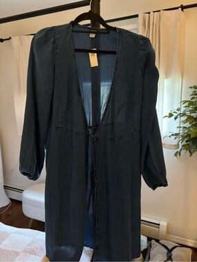 Old Navy Teal Blue Long Sleeve Mini Dress
